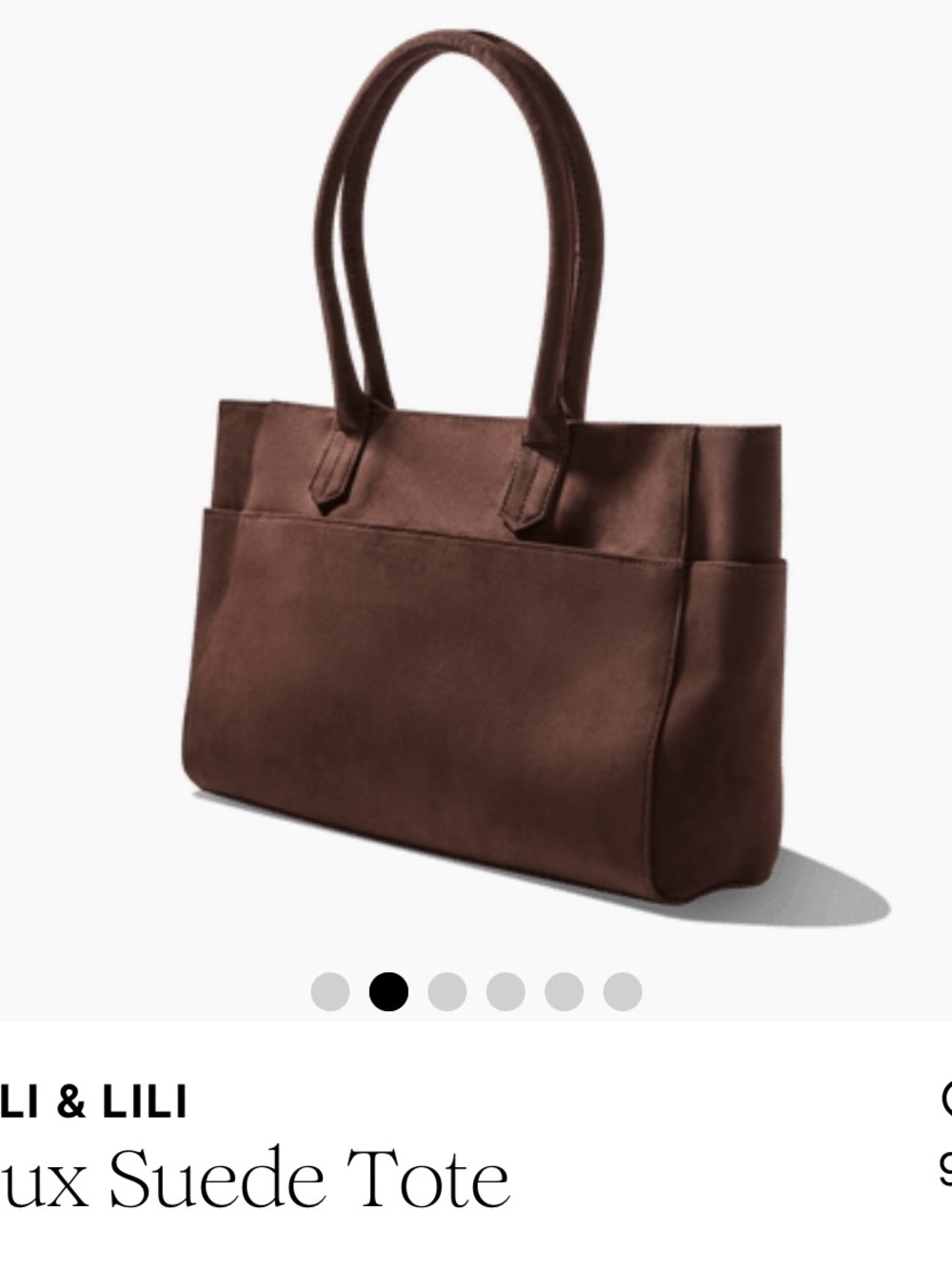 Mali & Lili Chocolate Suede Tote